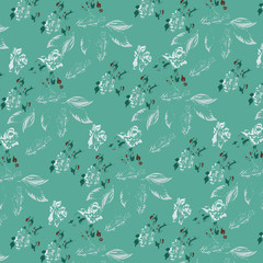 Fashionable pattern in small flowers. Floral background for textiles.