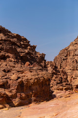 Fototapeta premium Coloured Canyon is a rock formation on Sinai peninsula. Sights of Nuweiba, Egypt.