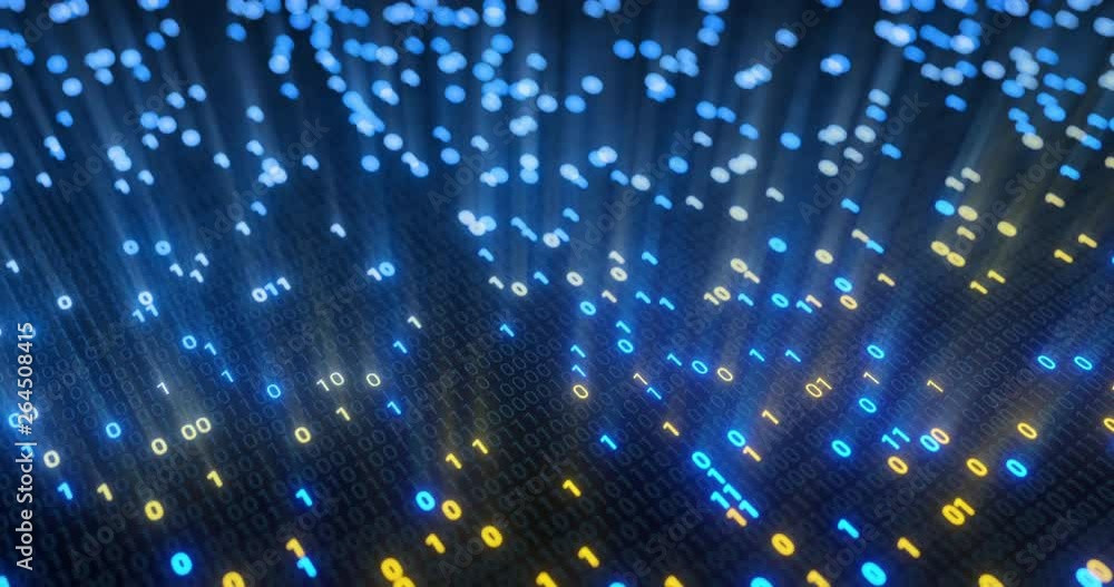 Poster big data cloud computing internet of things iot ai network technology. seamless loop 4k vj backgroun