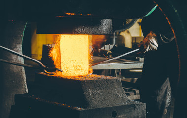 The process of forging metal