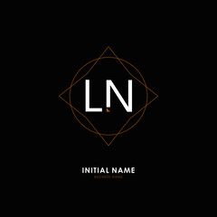 L N LN Initial logo letter with minimalist concept. Vector with scandinavian style logo.