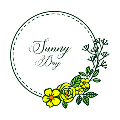 Vector illustration spring of sunny day for decoration flower frame