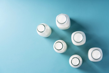 Fresh milk in different glass