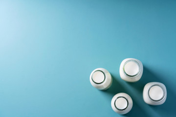 Fresh milk in different glass