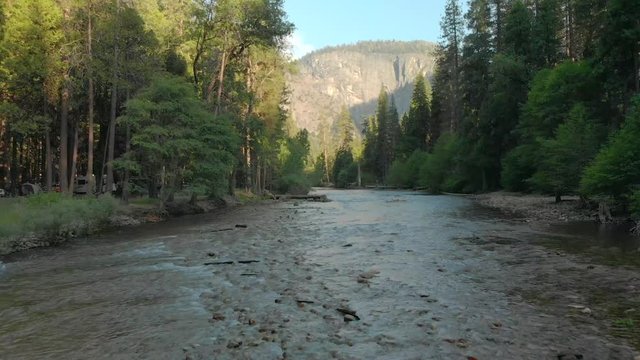 Aerial view of Yosemite National Park in California.