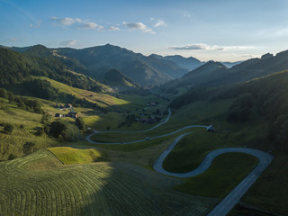Passwang pass route Jura Switzerland