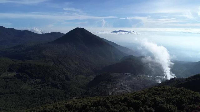 beautiful landscape at papandayan mount