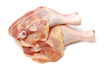 Chicken legs on white background