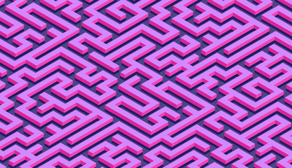 Maze pattern abstract background with vibrant labyrinth for poster or wallpaper