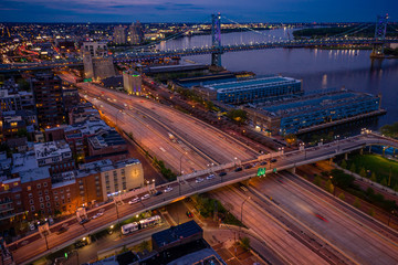 Fototapeta na wymiar Aerial of Philadelphia Skyline