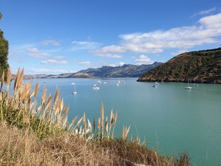 landscape with lake and mountains