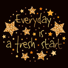 Hand drawn motivation, inspiration phrase. Isolated.