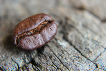 Coffee on grunge wooden background 