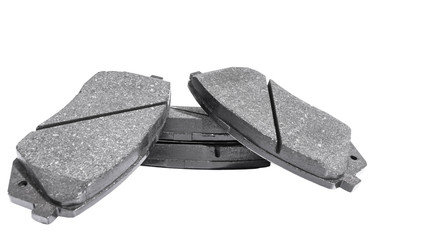 Brake pads isolated on white background. Auto parts. Brake pads isolated on white. Braking pads....