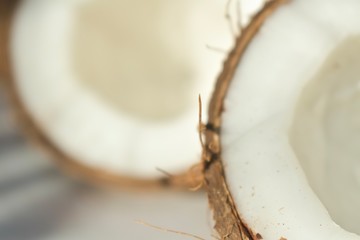 coconut on white background