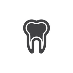 Enamel tooth vector icon. filled flat sign for mobile concept and web design. Healthy human tooth glyph icon. Dentistry, stomatology and dental care symbol, logo illustration. Pixel perfect vector