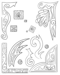 Vintage Ornaments Elements Frame vector fo designers