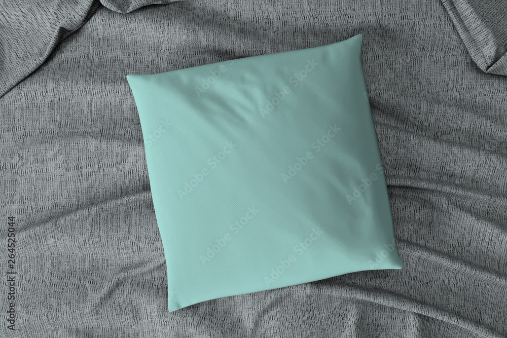Poster mock up of a pillow - 3d rendering