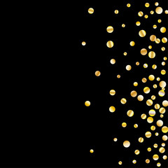 Golden confetti on a black background.