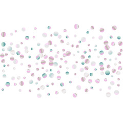 Colored confetti on white.