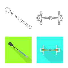 Vector design of equipment and riding logo. Collection of equipment and competition stock vector illustration.