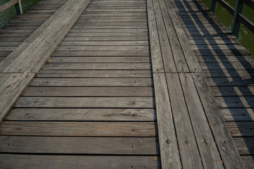 Fototapeta na wymiar Backgrounds Textures Wood bridge