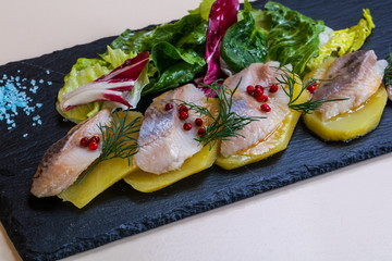 Herring with potao