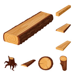 Vector illustration of signboard  and wood icon. Collection of signboard  and wooden vector icon for stock.