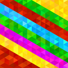 Abstract polygonal pattern of triangles. Geometric colorful mosaic background