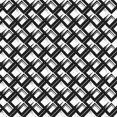Fototapeta premium Abstract seamless pattern with grunge brush geometric shape. Modern black and white texture