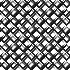 Abstract seamless pattern with grunge brush geometric shape. Modern black and white texture