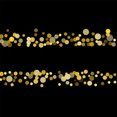 Golden confetti on a black background.