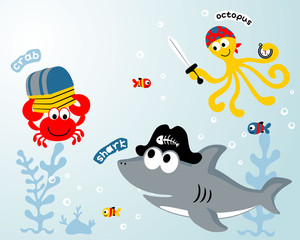 Marine animals cartoon