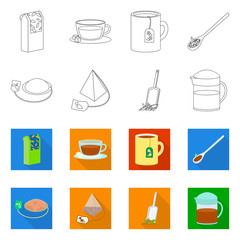 Isolated object of healthy and floral  sign. Collection of healthy and gradient stock vector illustration.