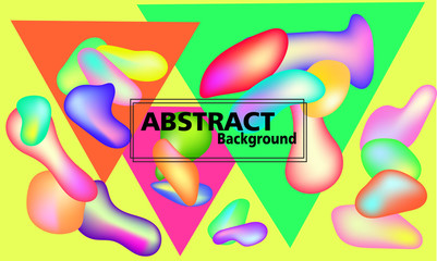 Plastic colorful shapes. Abstract background