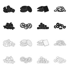 Vector illustration of Oktoberfest and bar logo. Set of Oktoberfest and cooking vector icon for stock.