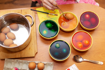Dyed Easter eggs