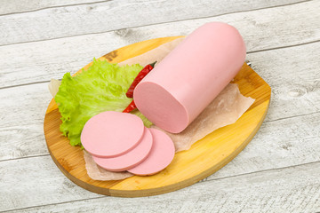 Sliced pork sausage