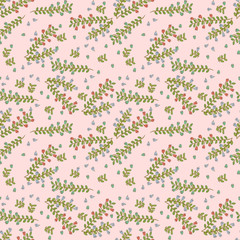 pattern conrami di fiori rosa e celesti su sfondo pastello