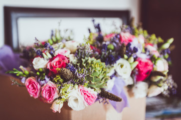 Bouquet de mariée, composition florale