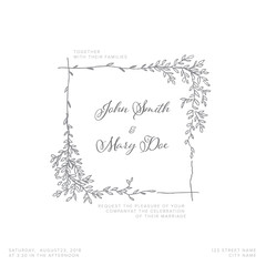 Wedding invitation template