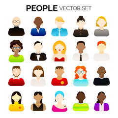 Various vector cartoon people
