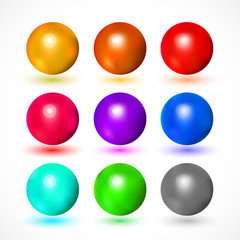 Colorful and bright spheres