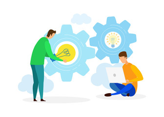 Start up Development Flat Vector Illustration