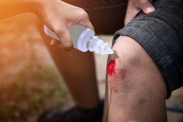 Cleaning injured