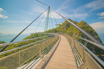 Sky Bridge in Langkawi Island in Malaysia.