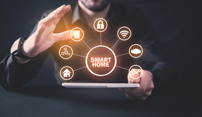 Internet of things. Smart home automation concept