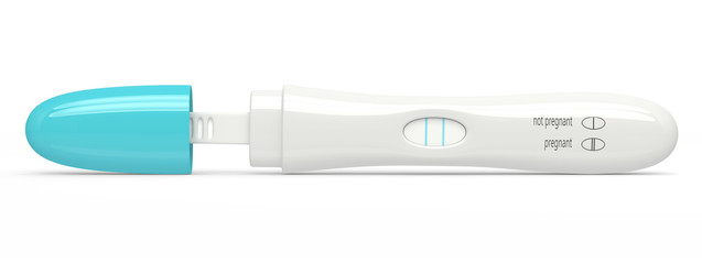 3d render of positive pregnancy test © Aleksandra Gigowska