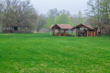 Pergolas in the village