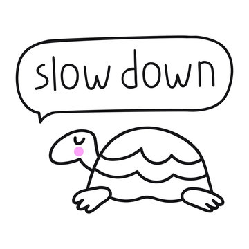 slow down clipart black and white